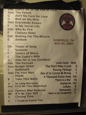 Nashville TPAC Nov 5, 2009
